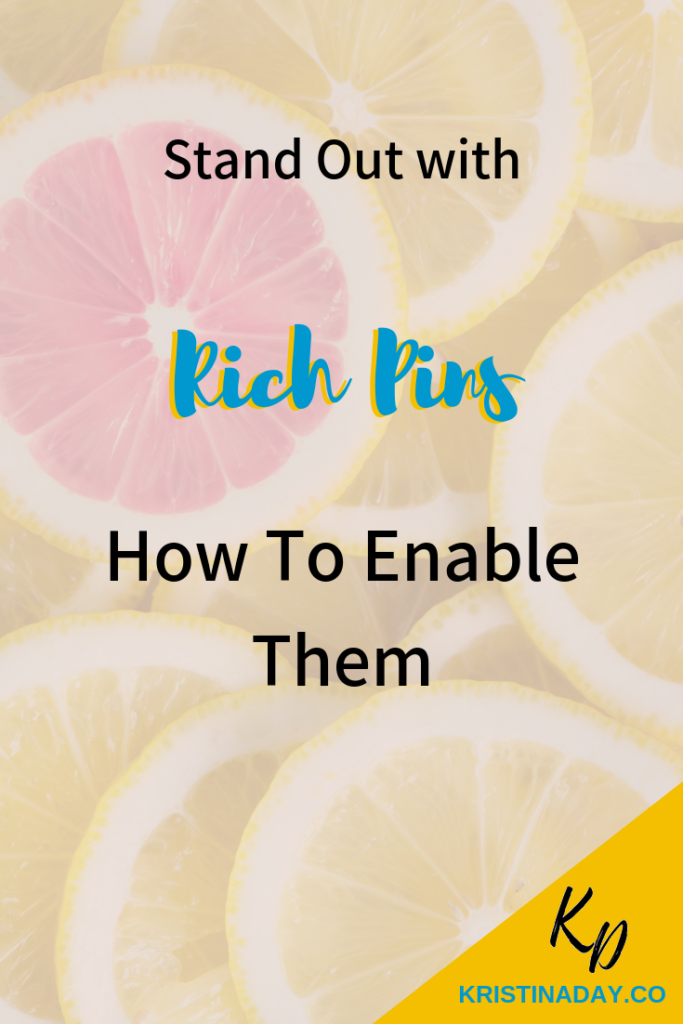 Enable Rich Pins On Pinterest